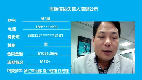 海鉅信達發布網貸失信人信息公示（第二百三十批）涉及鴻雀信息科技